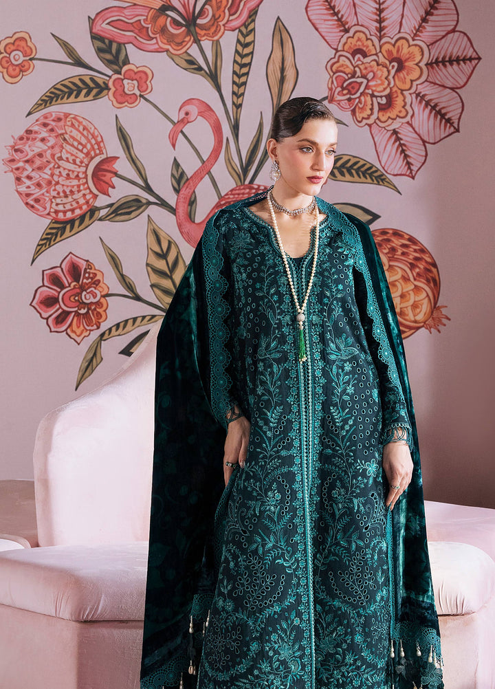 Amelia by Mahnur Unstitched Embroidered Corduroy 3 Piece Suit MN26ULW AM-01 - Winter Collection