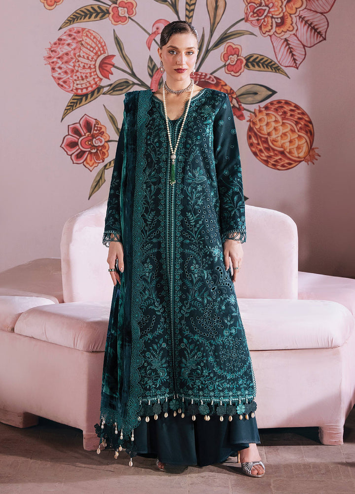 Amelia by Mahnur Unstitched Embroidered Corduroy 3 Piece Suit MN26ULW AM-06 - Winter Collection