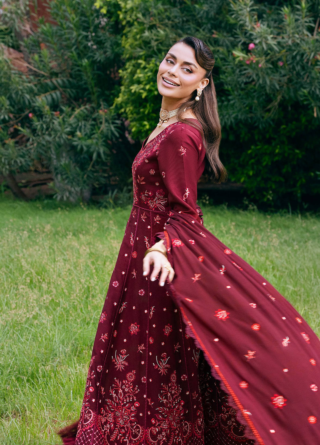 Amelia by Mahnur Unstitched Embroidered Corduroy 3 Piece Suit MN26ULW AM-02 - Winter Collection