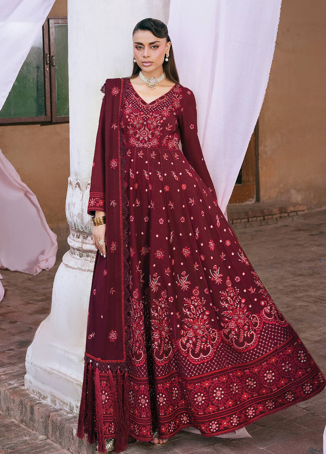 Amelia by Mahnur Unstitched Embroidered Corduroy 3 Piece Suit MN26ULW AM-02 - Winter Collection