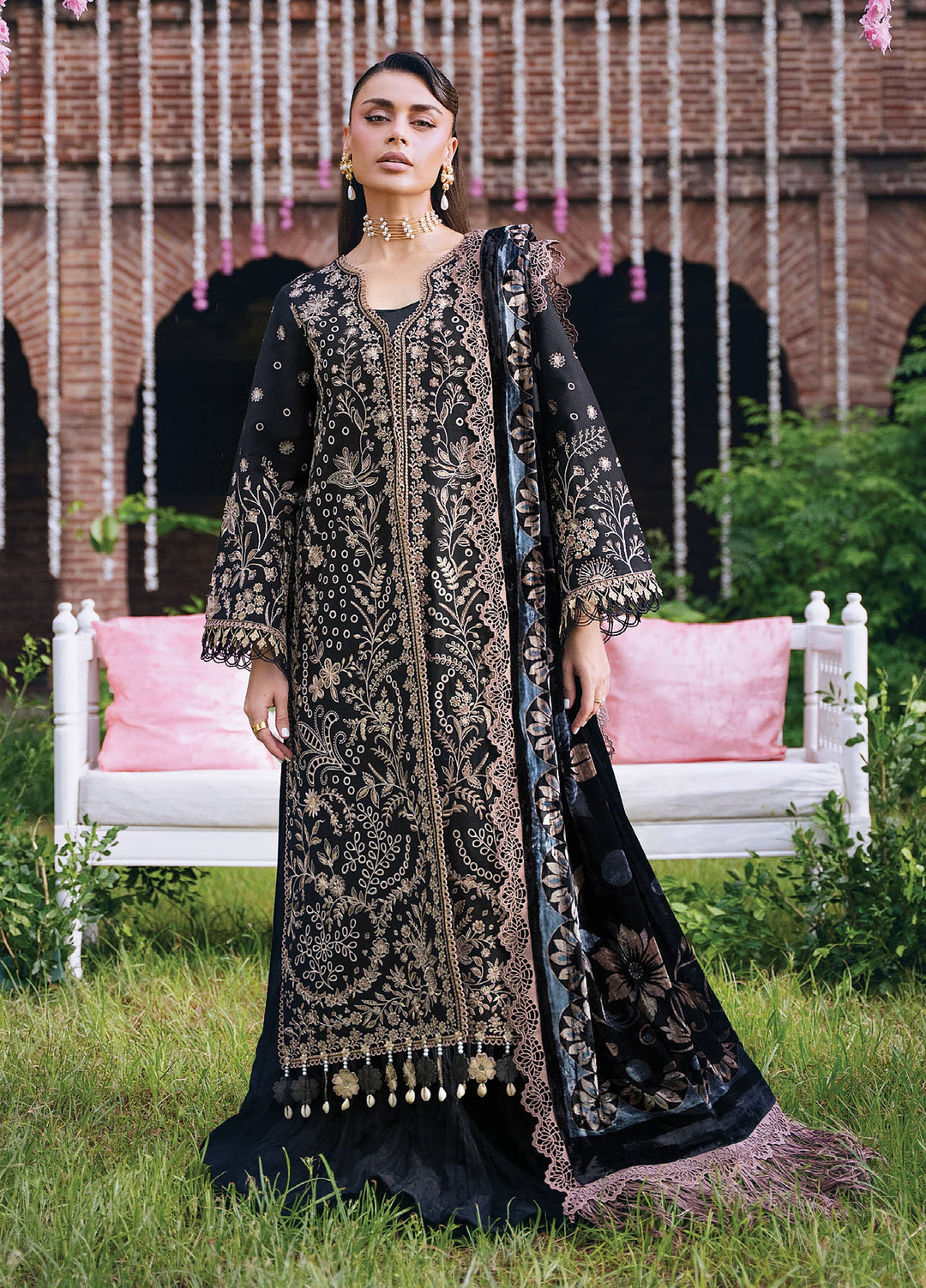 Amelia by Mahnur Unstitched Embroidered Corduroy 3 Piece Suit MN26ULW AM-05 - Winter Collection