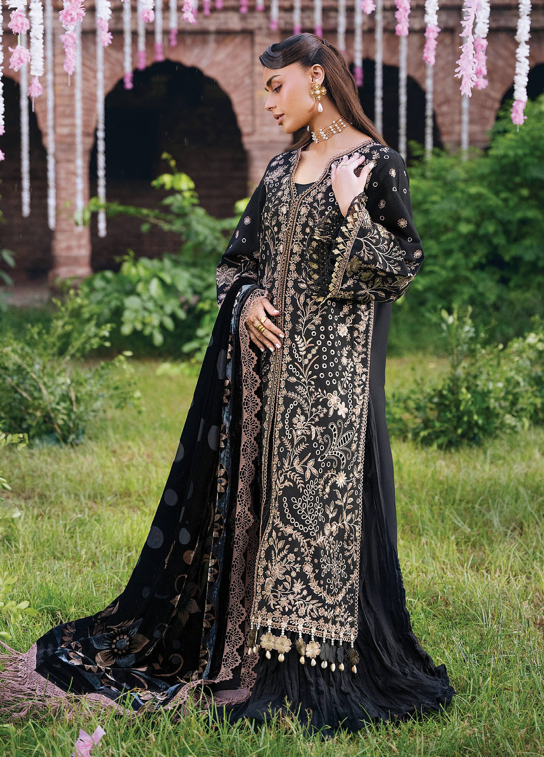 Amelia by Mahnur Unstitched Embroidered Corduroy 3 Piece Suit MN26ULW AM-05 - Winter Collection