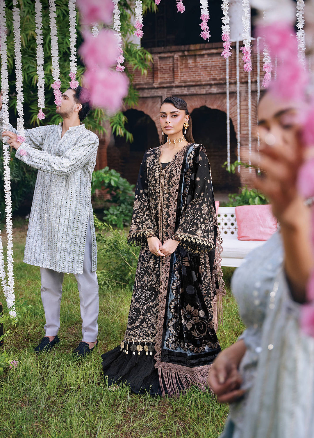 Amelia by Mahnur Unstitched Embroidered Corduroy 3 Piece Suit MN26ULW AM-05 - Winter Collection