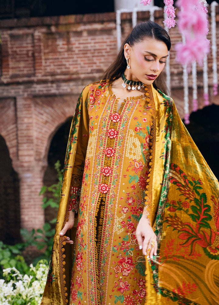 Amelia by Mahnur Unstitched Embroidered Corduroy 3 Piece Suit MN26ULW AM-05 - Winter Collection