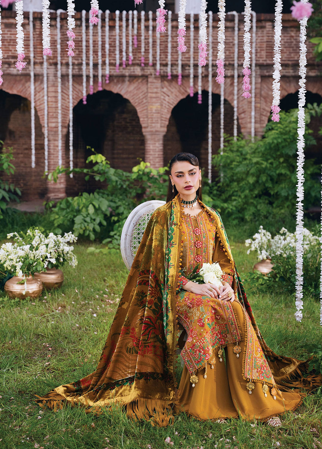 Amelia by Mahnur Unstitched Embroidered Corduroy 3 Piece Suit MN26ULW AM-09 - Winter Collection