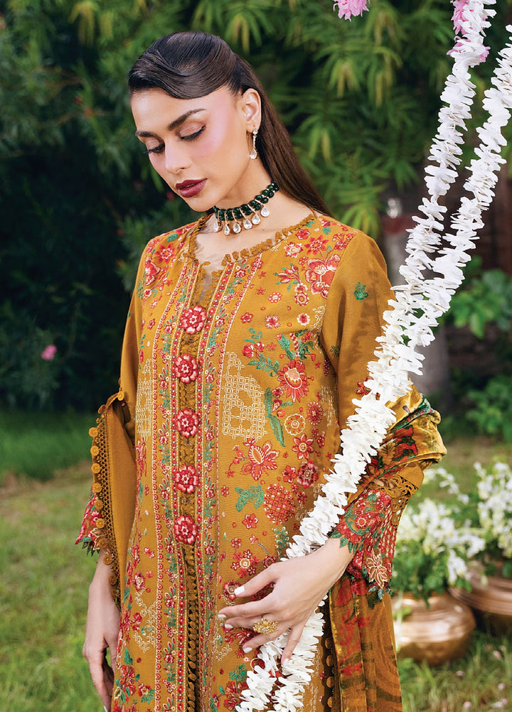 Amelia by Mahnur Unstitched Embroidered Corduroy 3 Piece Suit MN26ULW AM-09 - Winter Collection