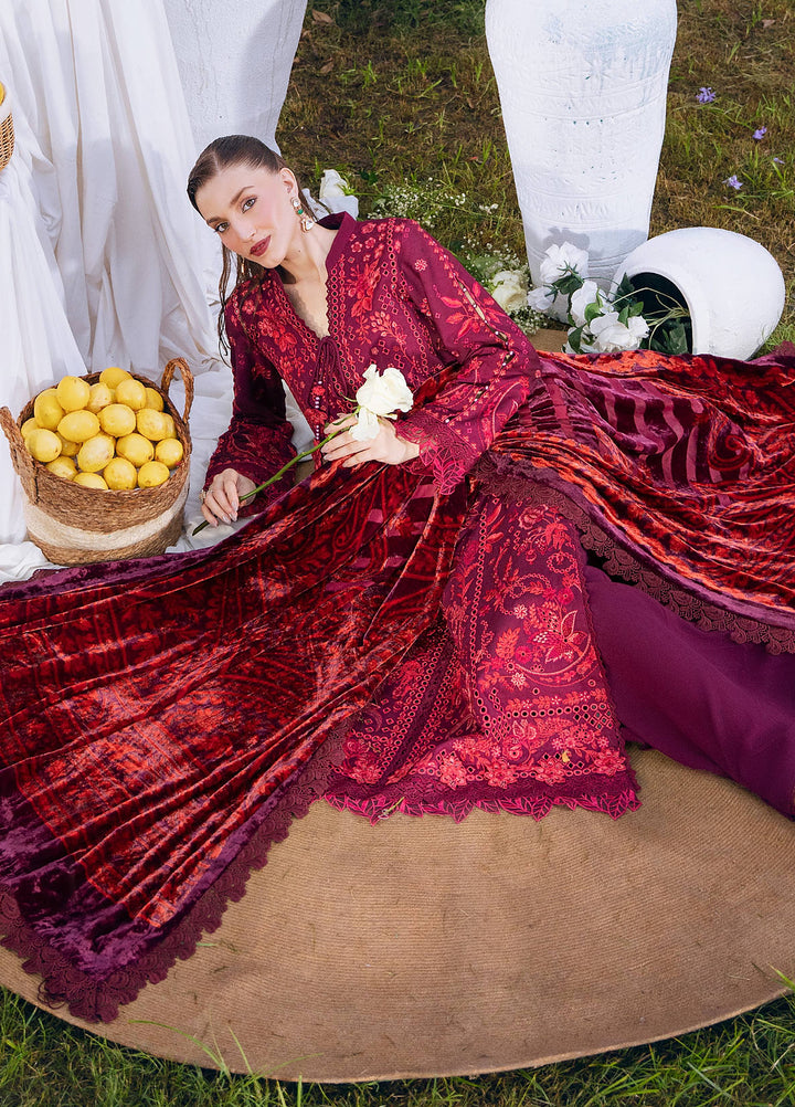 Amelia by Mahnur Unstitched Embroidered Corduroy 3 Piece Suit MN26ULW AM-06 - Winter Collection