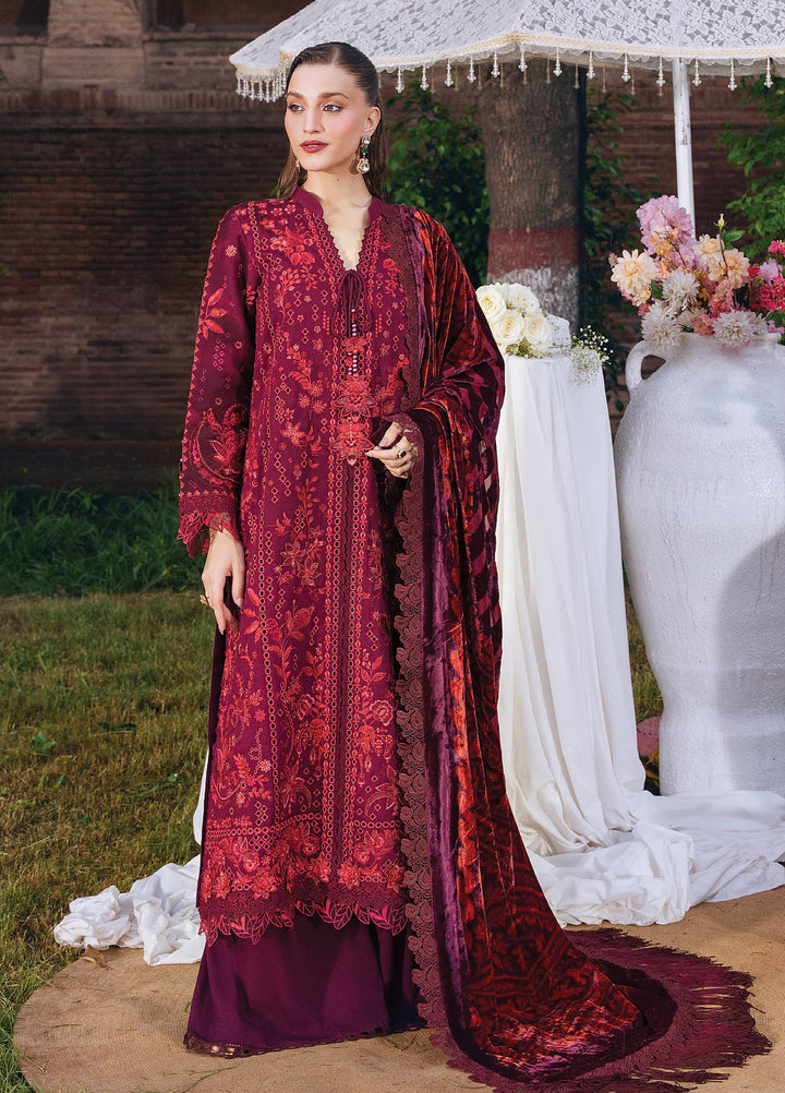 Amelia by Mahnur Unstitched Embroidered Corduroy 3 Piece Suit MN26ULW AM-06 - Winter Collection