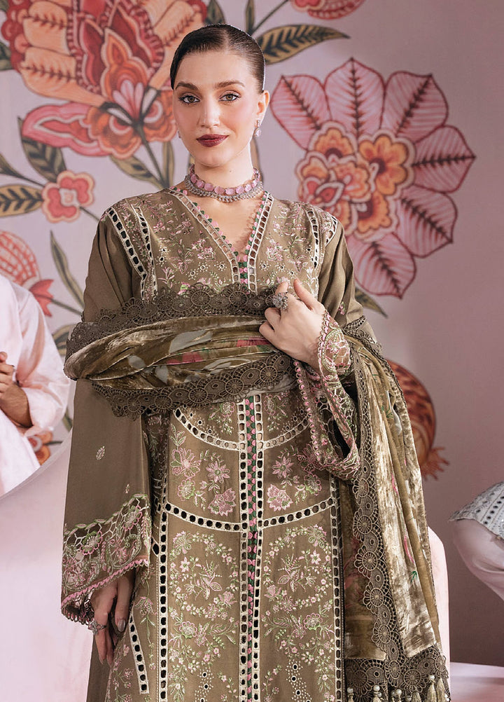 Amelia by Mahnur Unstitched Embroidered Corduroy 3 Piece Suit MN26ULW AM-08 - Winter Collection