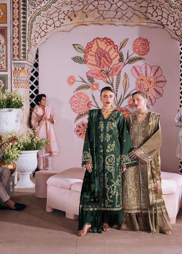 Amelia by Mahnur Unstitched Embroidered Corduroy 3 Piece Suit MN26ULW AM-09 - Winter Collection