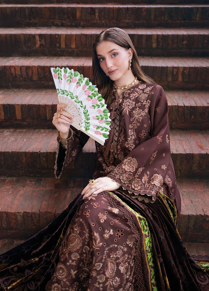 Amelia by Mahnur Unstitched Embroidered Corduroy 3 Piece Suit MN26ULW AM-13 - Winter Collection