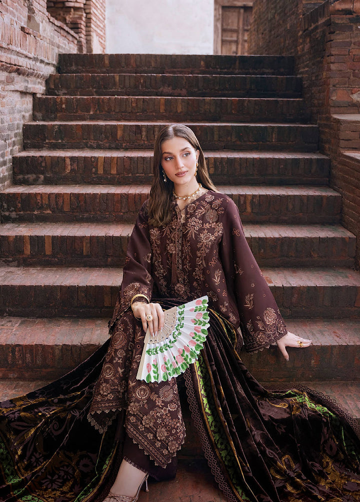 Amelia by Mahnur Unstitched Embroidered Corduroy 3 Piece Suit MN26ULW AM-13 - Winter Collection
