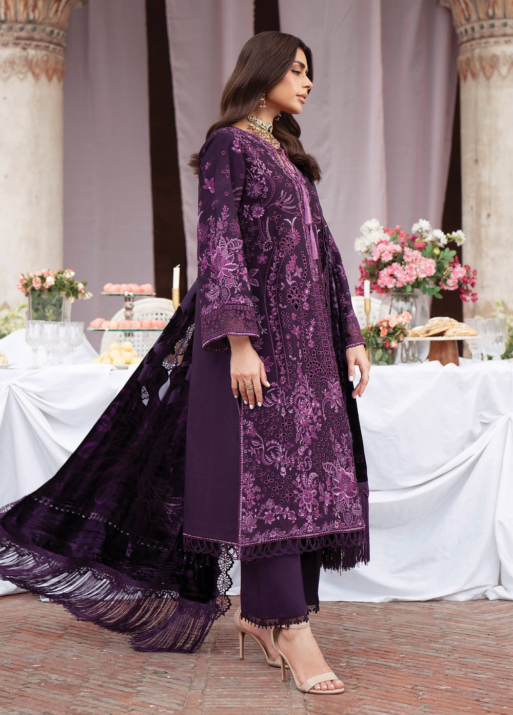 Amelia by Mahnur Unstitched Embroidered Organza 3 Piece Suit MN26ULW AM-14 - Winter Collection