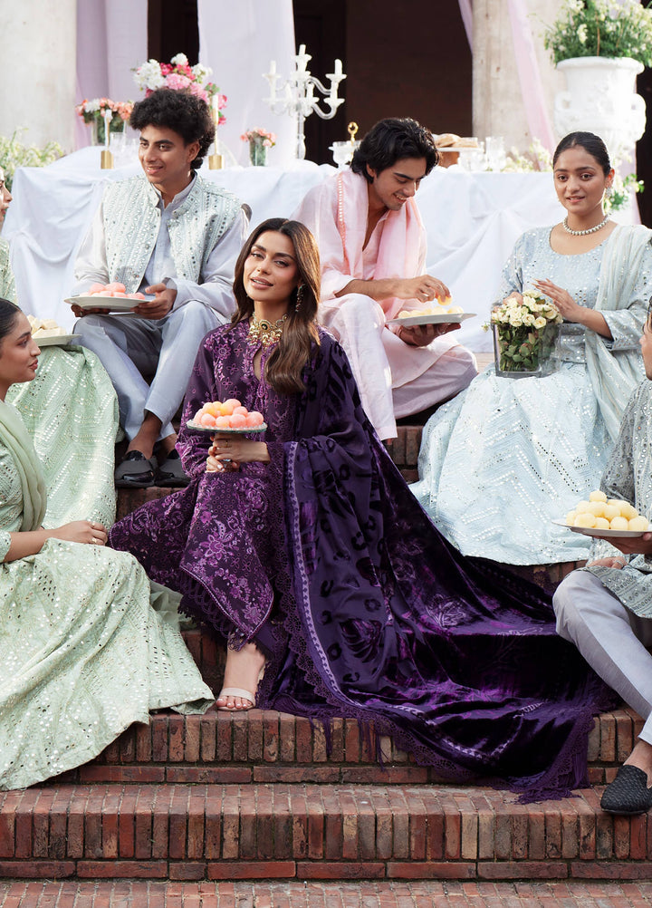 Amelia by Mahnur Unstitched Embroidered Organza 3 Piece Suit MN26ULW AM-14 - Winter Collection