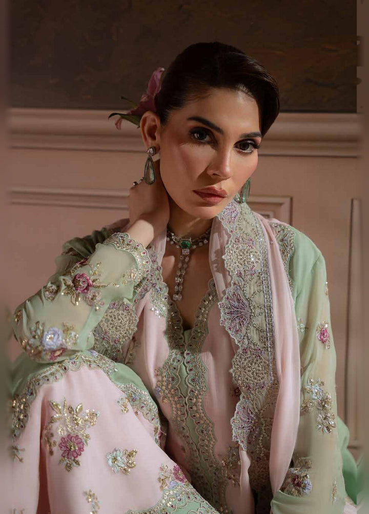 Amaya by Nureh Unstitched Embroidered Chiffon 4 Piece Suit NU26UAC AM-43 - Festive Collection