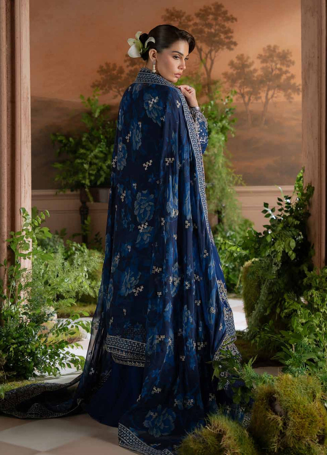Amaya by Nureh Unstitched Embroidered Chiffon 4 Piece Suit NU26UAC AM-45 - Festive Collection