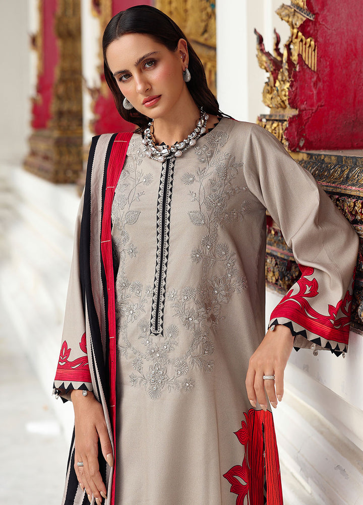 Aniiq by Charizma Embroidered Linen Suits Unstitched 3 Piece CRZ25AU ANW6-08 - Winter Collection