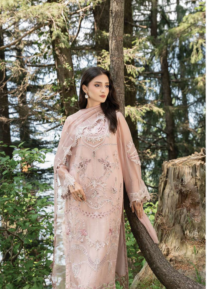 Aura by Zebtan Unstitched Embroidered Chiffon 3 Piece Suit ZB26UAC AR-5 - Festive Collection