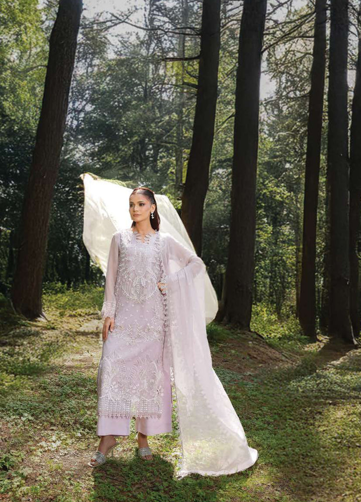 Aura by Zebtan Unstitched Embroidered Chiffon 3 Piece Suit ZB26UAC AR-8 - Festive Collection