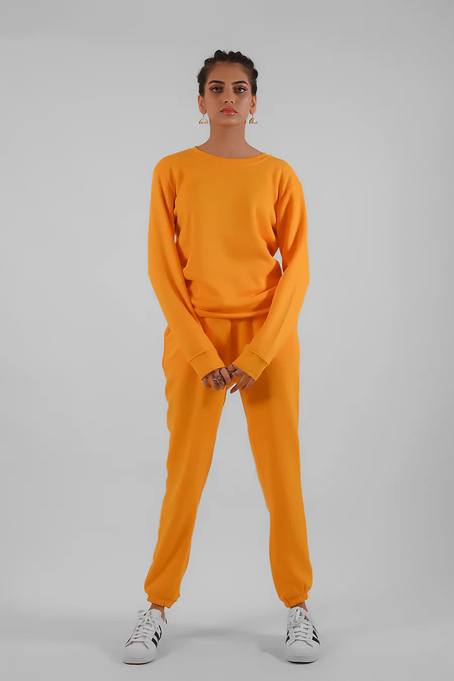 Dhaga Women Western Solids T- Shirt jersy Yellow Jogger DJP10004 - Summer Collection