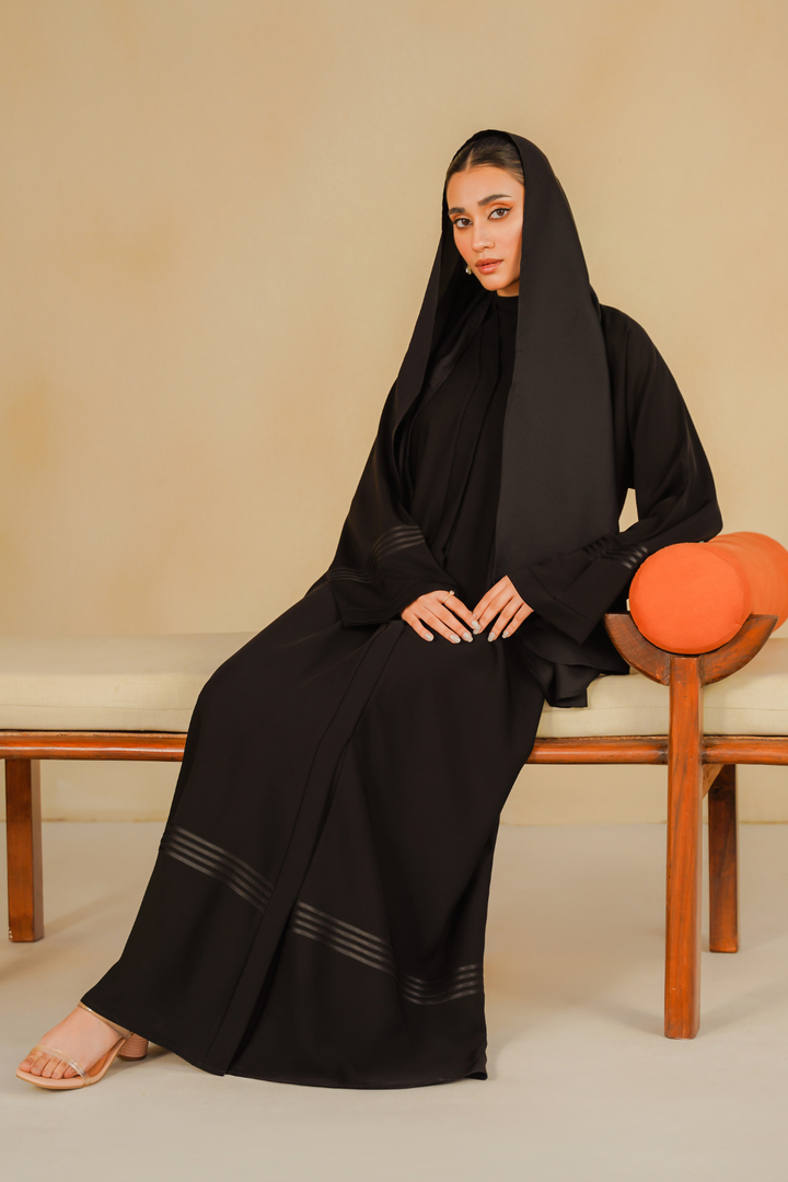 Divinely Crafted Abaya Casual Crepe 1 Piece Ava Abaya | Buttoned Up