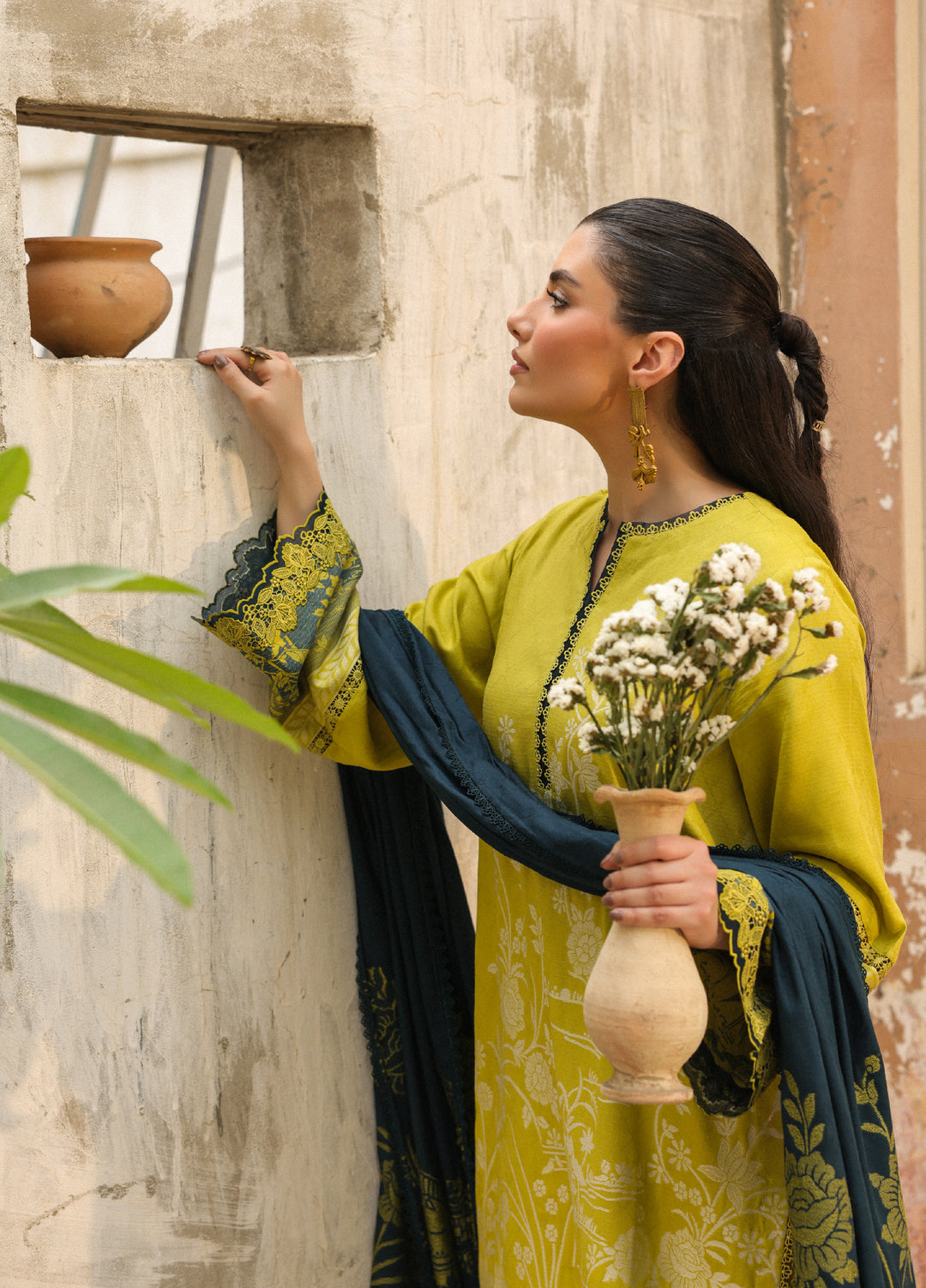 Sahar Printed Jacquard Suits Unstitched 3 Piece AW2-25-11 Rosemary Night - Winter Collection