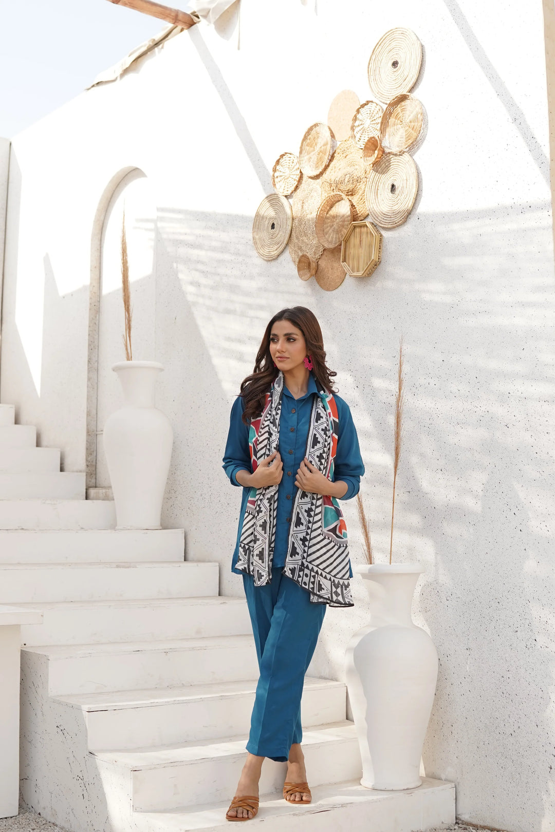 Dhaga Women Scarve Printed Crinkle Silk 1 Piece Multi Abstract - Summer Collection