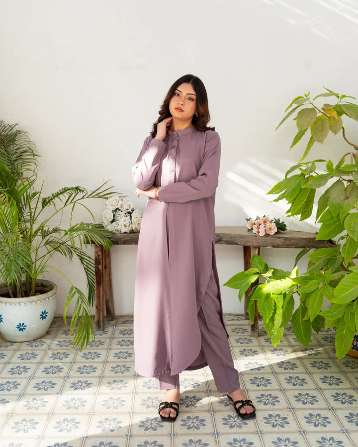 Zauk Women RTW 2 Piece Solids Poly Grip Lavender Grace - Casual Collection