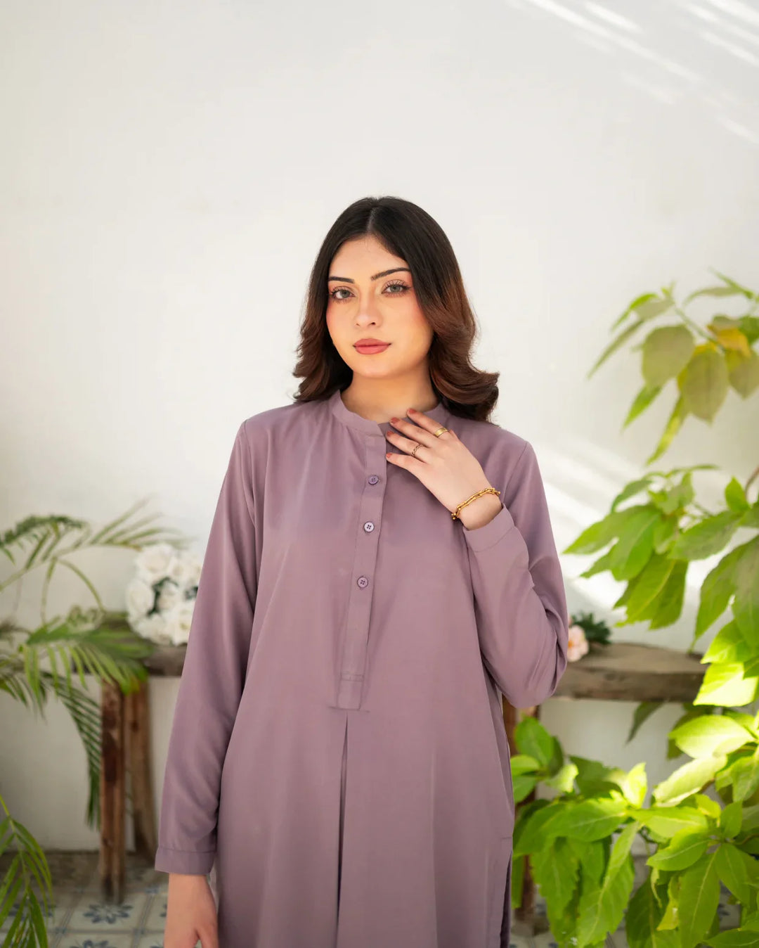 Zauk Women RTW 2 Piece Solids Poly Grip Lavender Grace - Casual Collection