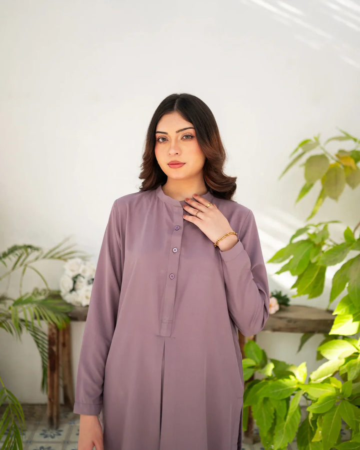 Zauk Women RTW 2 Piece Solids Poly Grip Lavender Grace - Casual Collection