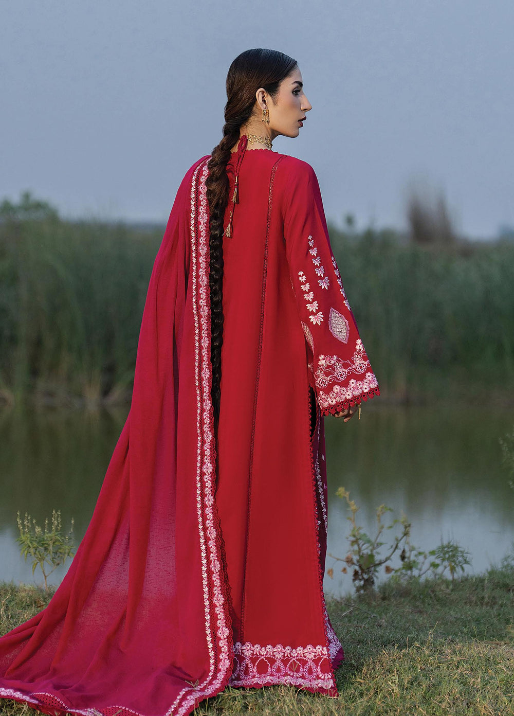 Sukhan by Afrozeh Unstitched Embroidered Viscose 3 Piece Suit AF26UVS Khwaabgah FW01257 - Winter Collection