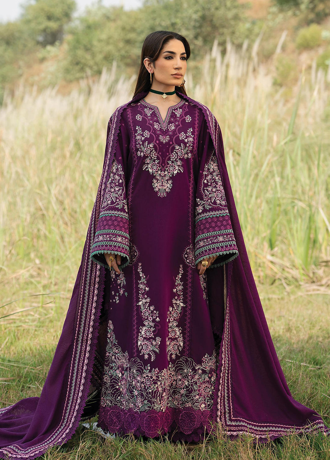 Sukhan by Afrozeh Unstitched Embroidered Viscose 3 Piece Suit AF26UVS Nayaab FW01255 - Winter Collection