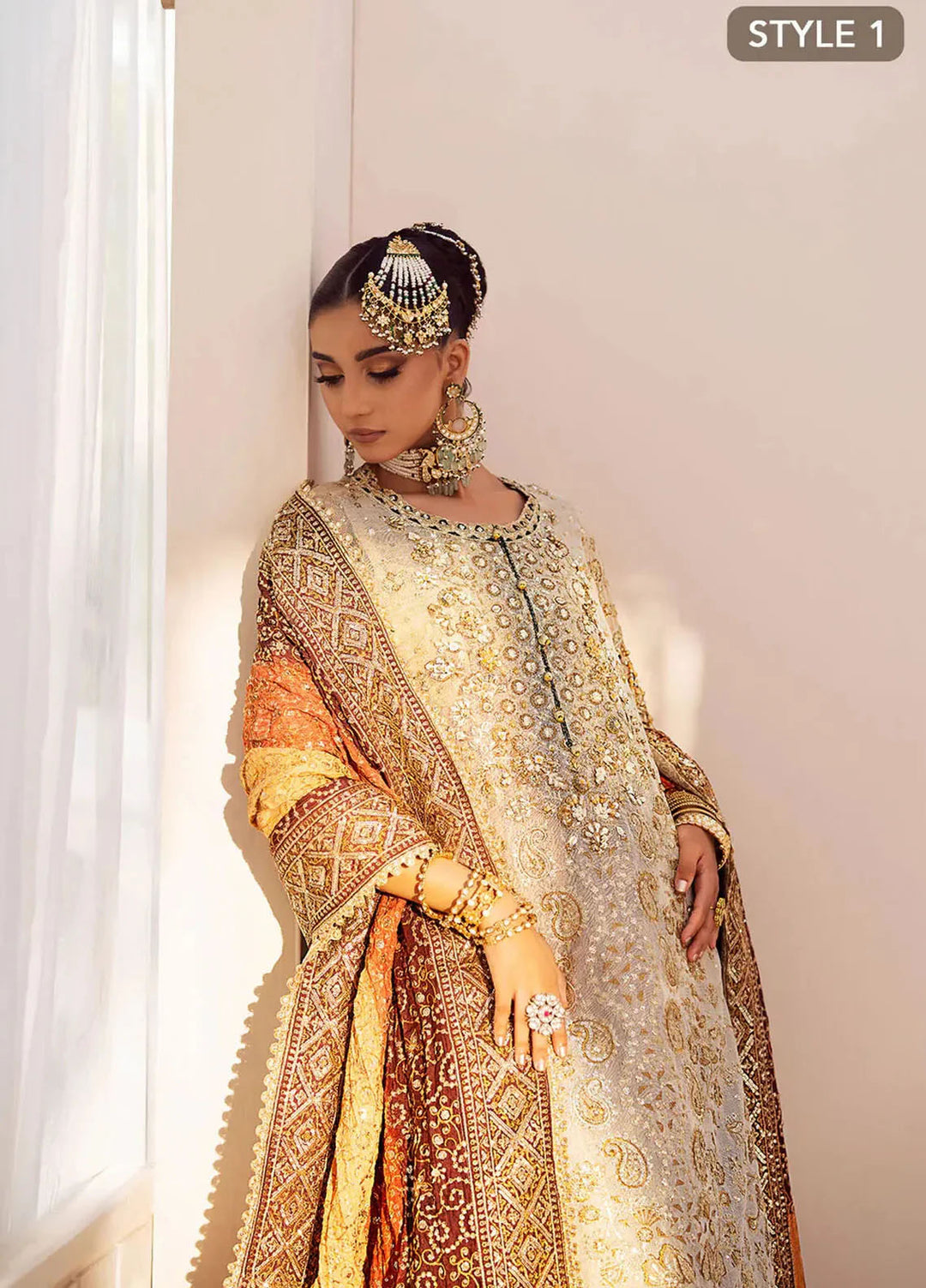 Aik Atelier Embroidered Organza Suits Unstitched 3 Piece AIK25EF Vl2 Look 01 - Formals Collection