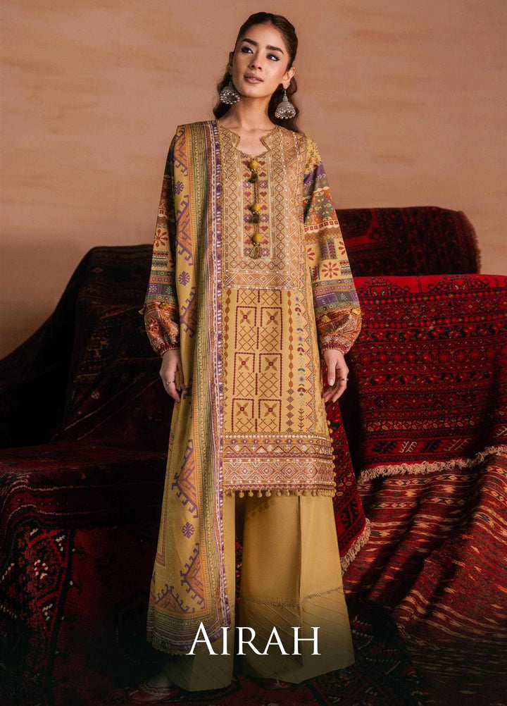 One Nation by Florent Unstitched Embroidered Viscose 3 Piece Suit FL26UON Airah - Casual Collection