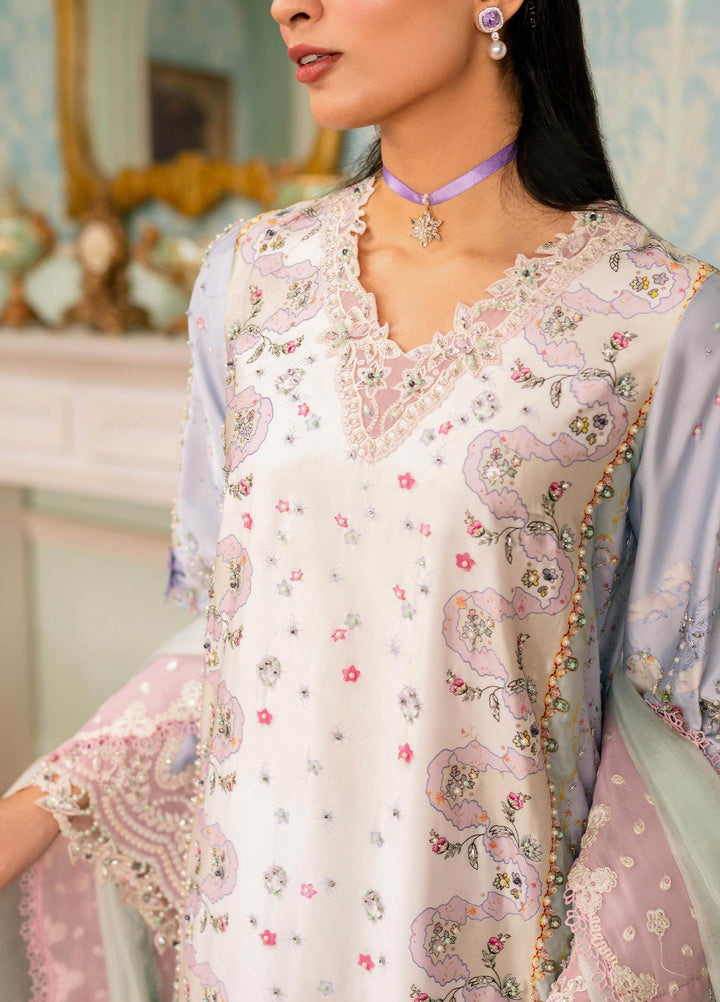 Luxe by Qalamkar Unstitched Embroidered Charmeuse Silk 3 Piece Suit QLK26UL Akari QSL-05 - Festive Collection