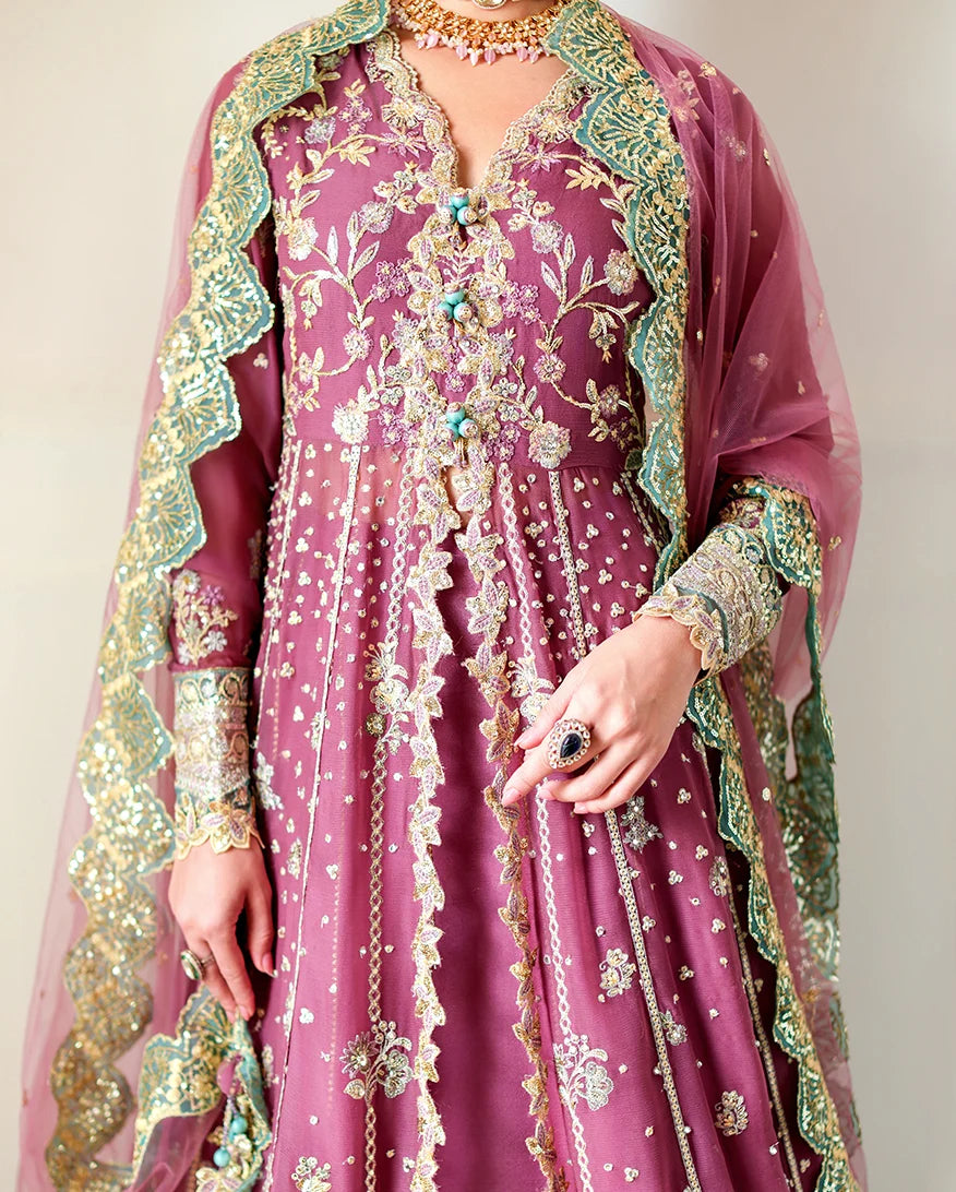 Whispers of Grace by Roheenaz Unstitched Embroidered Chiffon 3 Piece Suit RN26UWG Alessia RUNCH260201 - Wedding Collection