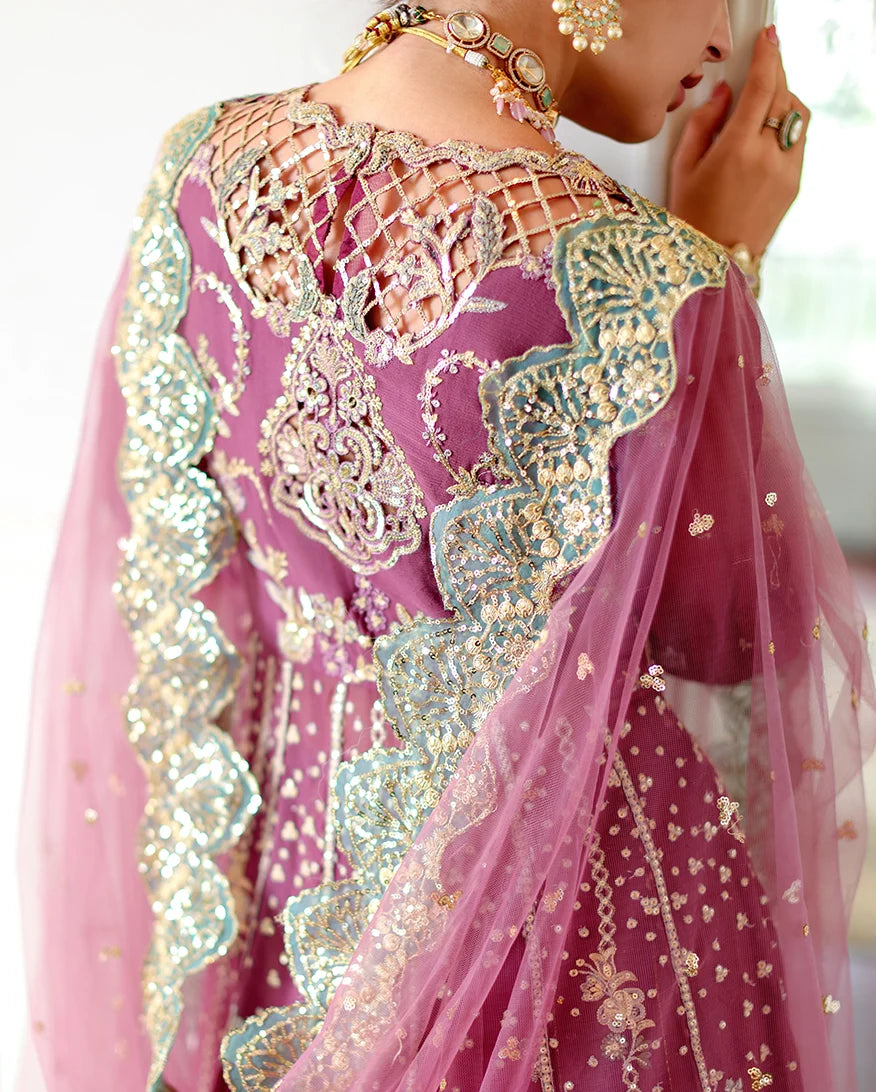 Whispers of Grace by Roheenaz Unstitched Embroidered Chiffon 3 Piece Suit RN26UWG Alessia RUNCH260201 - Wedding Collection