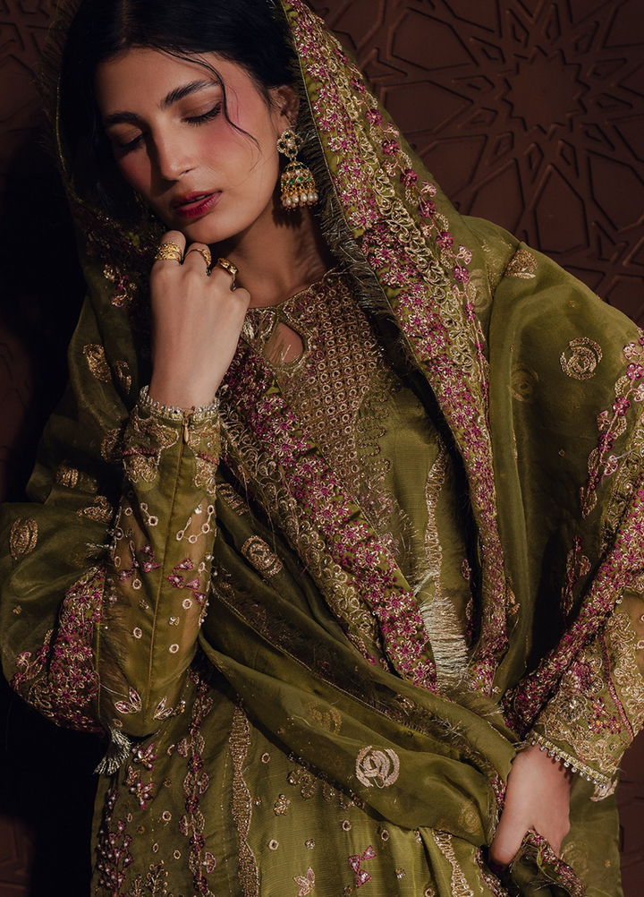 Jahan Ara by Zarposh Unstitched Embroidered Organza 3 Piece Suit ZP26UWJ ZARMINA - Wedding Collection
