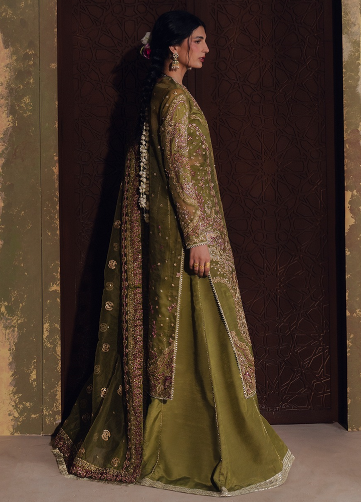 Jahan Ara by Zarposh Unstitched Embroidered Organza 3 Piece Suit ZP26UWJ ZARMINA - Wedding Collection