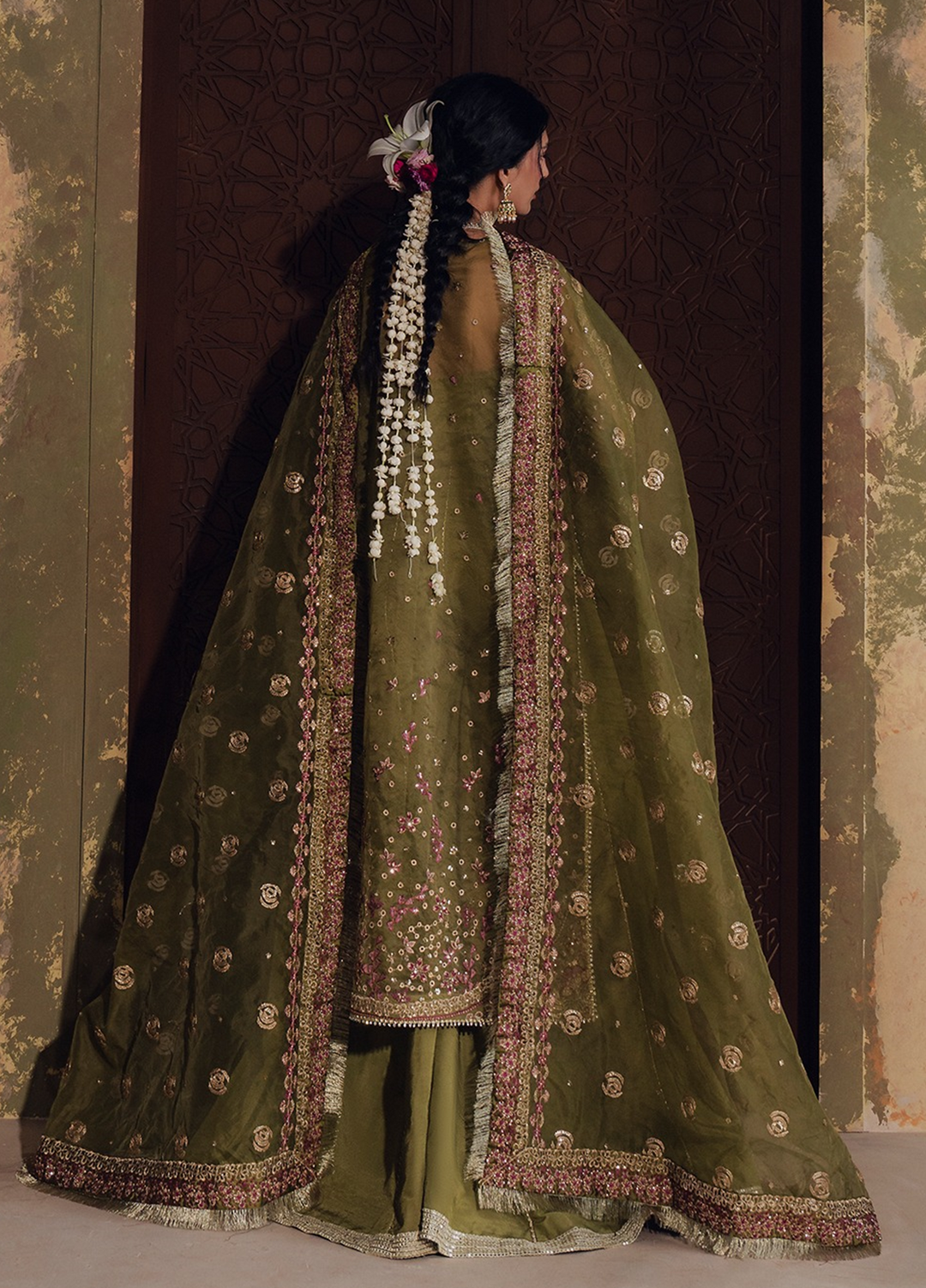 Jahan Ara by Zarposh Unstitched Embroidered Organza 3 Piece Suit ZP26UWJ ZARMINA - Wedding Collection