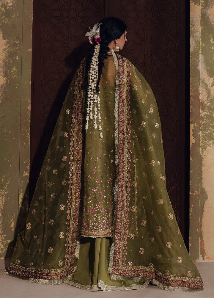 Jahan Ara by Zarposh Unstitched Embroidered Organza 3 Piece Suit ZP26UWJ ZARMINA - Wedding Collection
