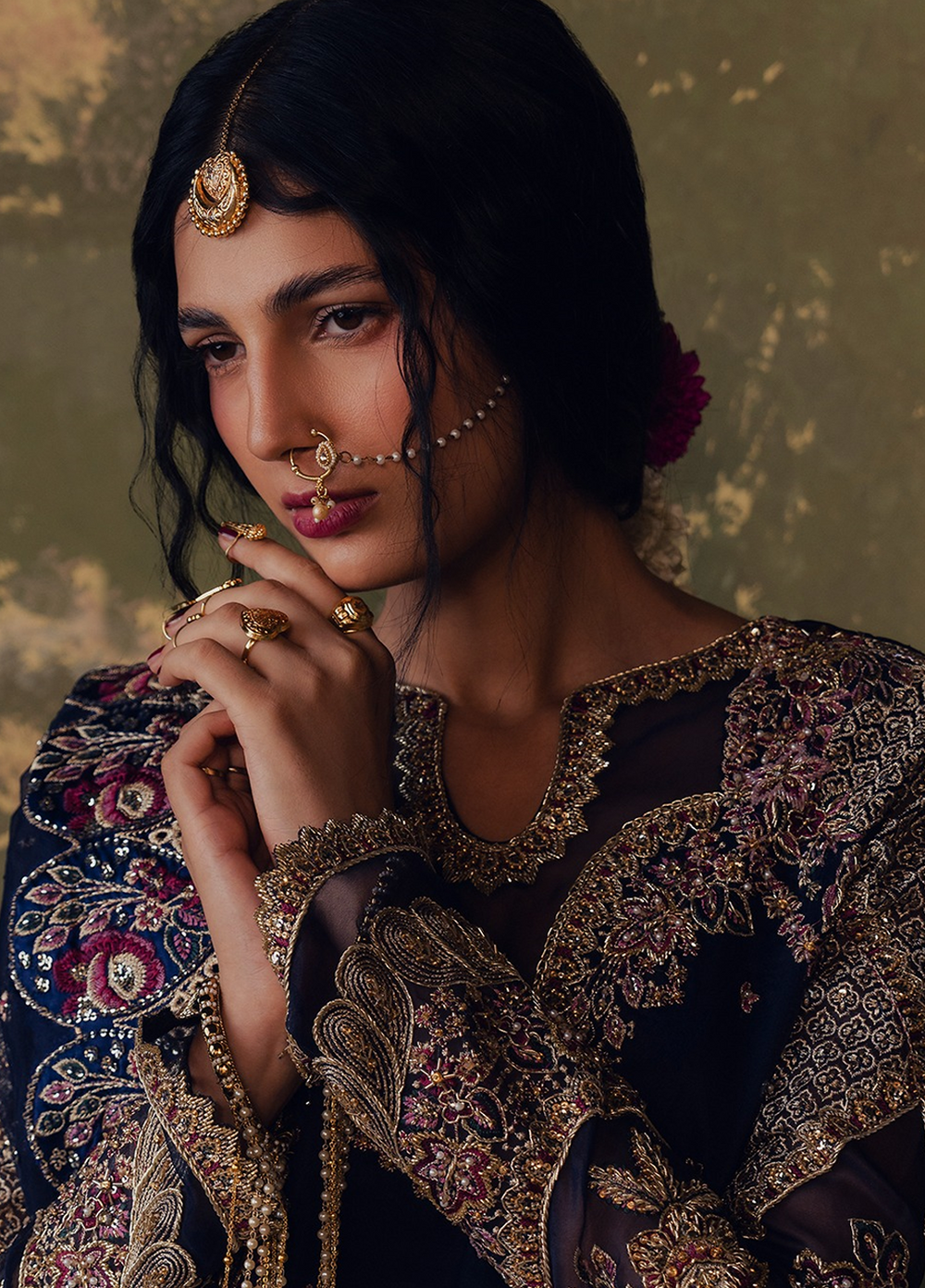 Jahan Ara by Zarposh Unstitched Embroidered Organza 3 Piece Suit ZP26UWJ FEROZAH - Wedding Collection
