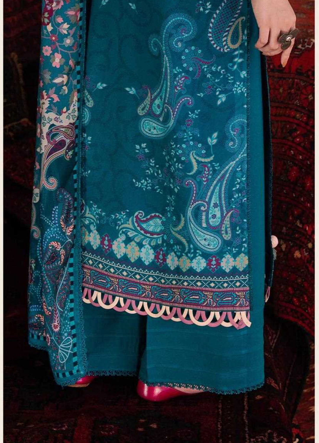 One Nation by Florent Unstitched Embroidered Viscose 3 Piece Suit FL26UON Ayzel - Casual Collection