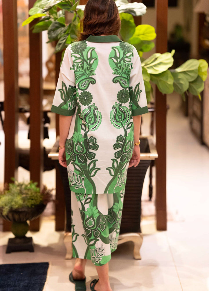 Raniahs by Laaleh RTW Printed Cotton Lawn 2 Piece Suit LAH26PR Aztec Green N White - Casual Collection
