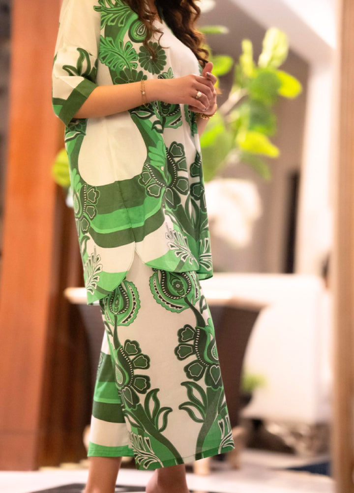 Raniahs by Laaleh RTW Printed Cotton Lawn 2 Piece Suit LAH26PR Aztec Green N White - Casual Collection