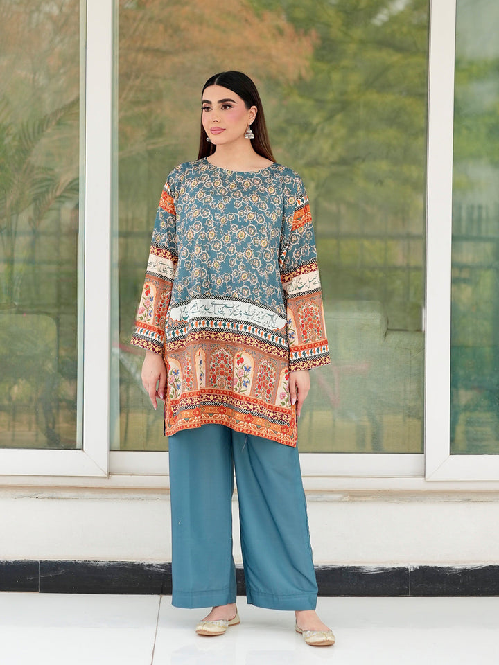 TNG Women Luxury Pret Printed Crepe 3 Piece Suit Mehraab - Casual Collection