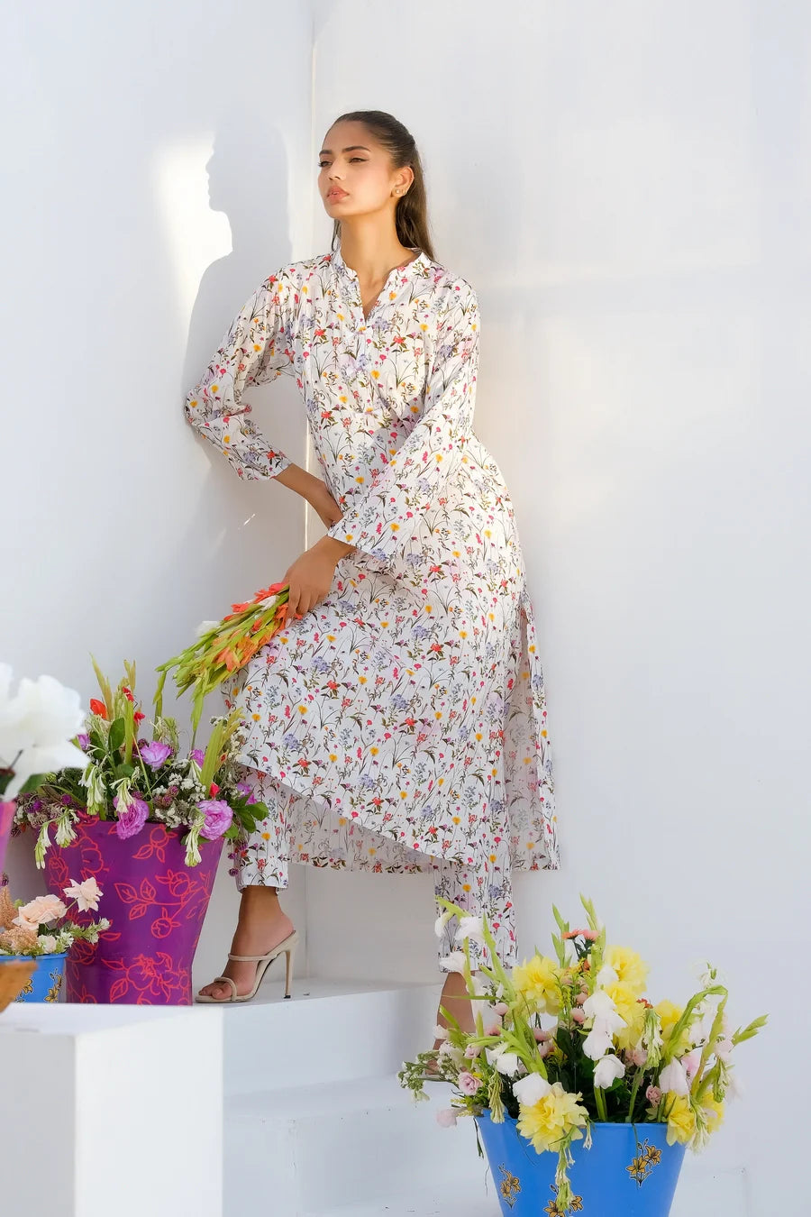 Dhaga Women Pret Printed 2 Piece Lawn Matching Separate FW24DSP002 - Summer Collection