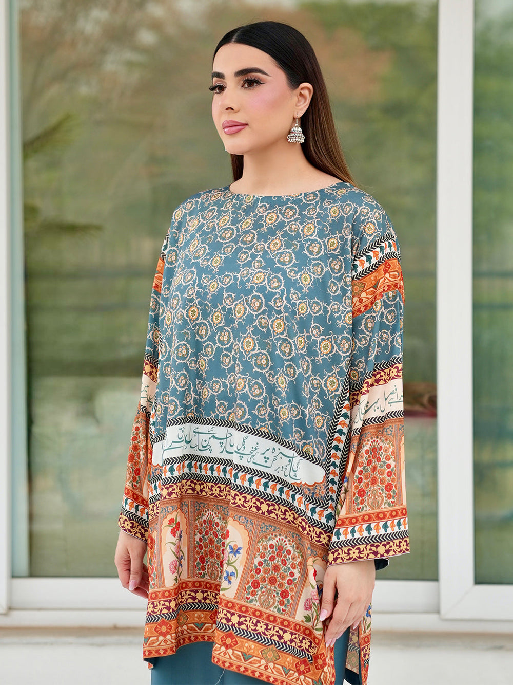 TNG Women Luxury Pret Printed Crepe 3 Piece Suit Mehraab - Casual Collection