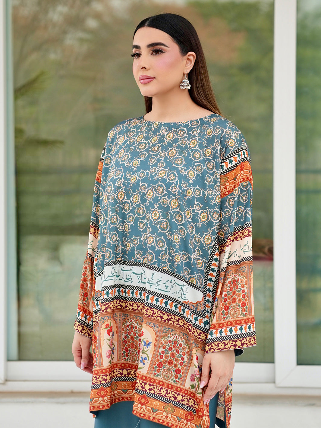 TNG Women Luxury Pret Printed Crepe 3 Piece Suit Mehraab - Casual Collection