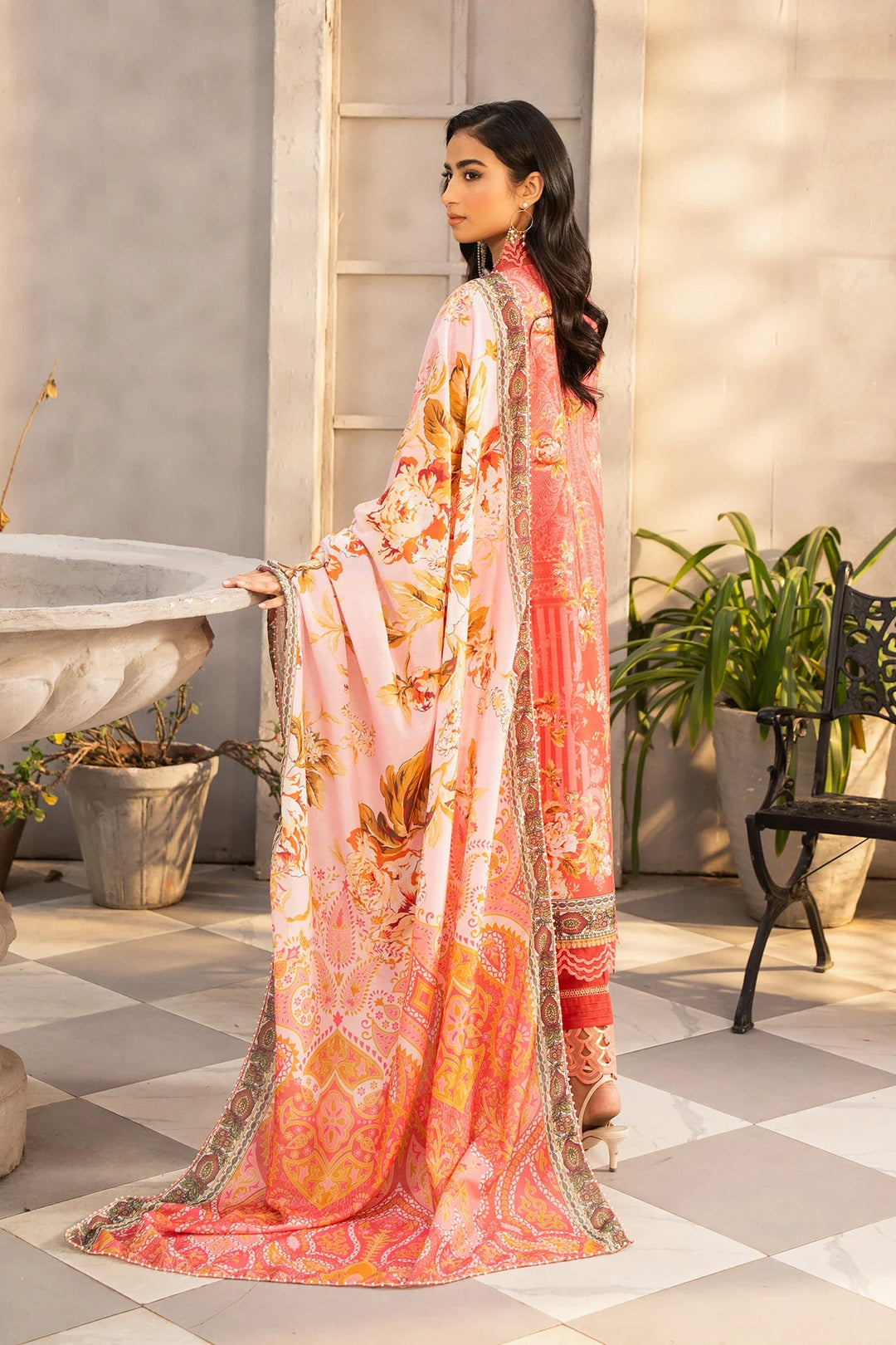 Safaah by Menaal Unstitched Printed Lawn 3 Piece Suit ML26ULS SP-02B - Casual Collection